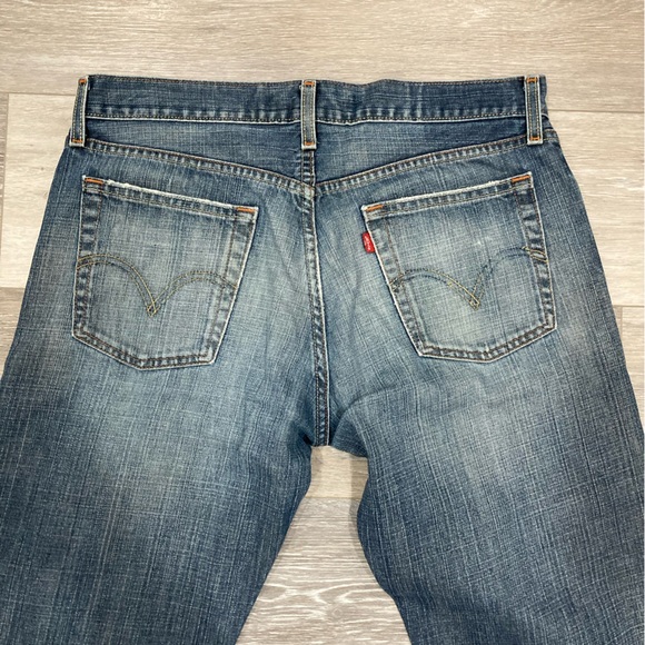 Levi’s Distressed Low Boot Cut Blue Jeans 33 Waist - Picture 12 of 12